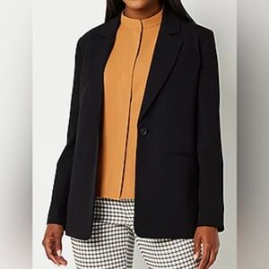 Worthington Womens Relaxed Single Button Blazer